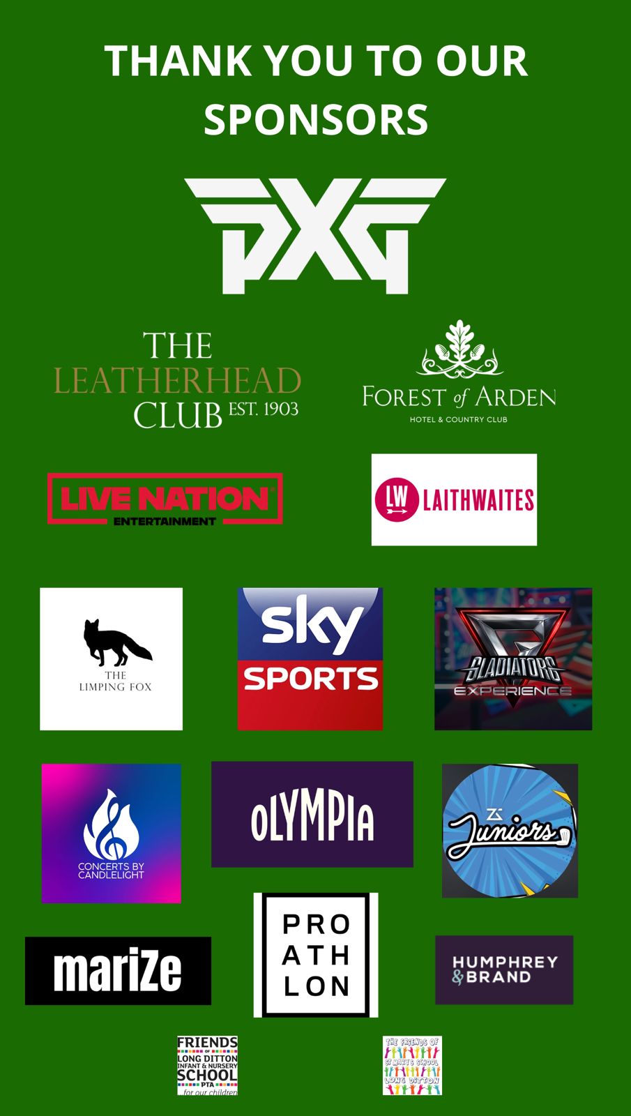 Thank you, Sponsers!